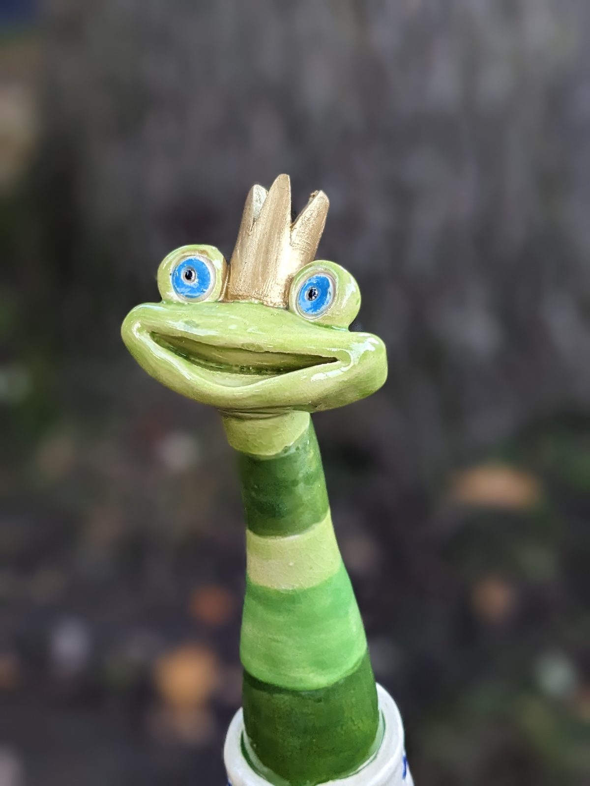Deko und Kunsthandwerk. Frosch beim Ahauser Herbst