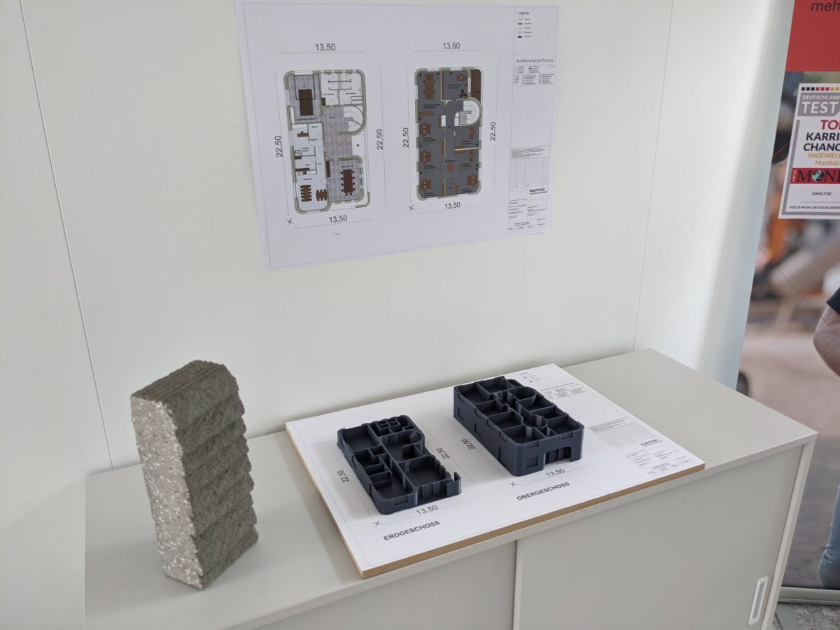 Beton aus dem 3D Drucker für den Gebäude Bau