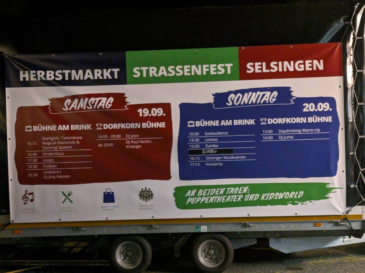 Programm Herbstmarkt Selsingen